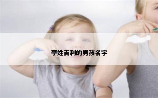 李姓吉利的男孩名字